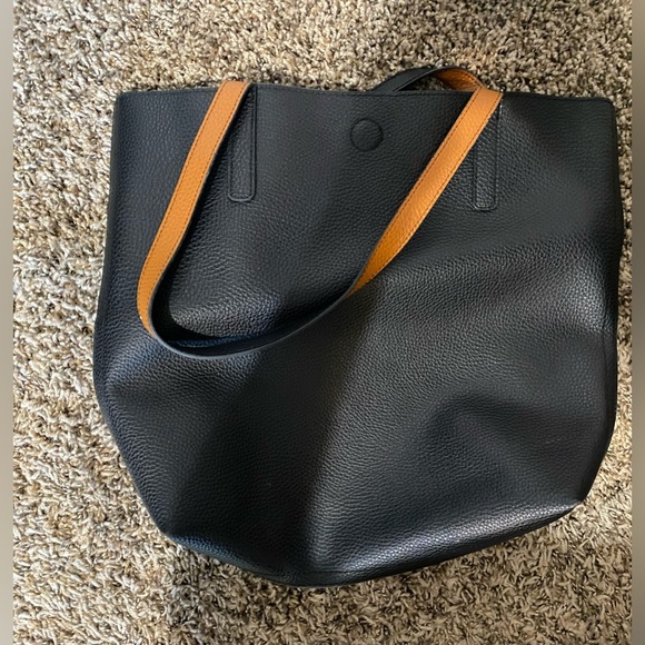 Black with brown inside leather purse - Picture 3 of 3